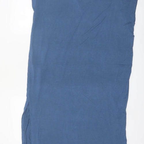 Zara Women Blue V-Neck Sleeveless Stretch T-Shirt Dress Size 12