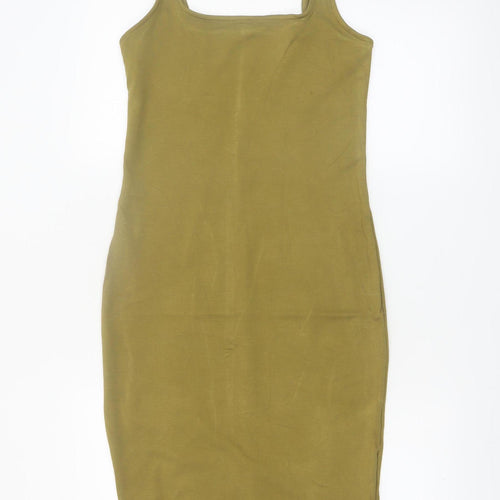 Pimkie Women’s Green Bodycon Knee Length Sleeveless Dress Size 12