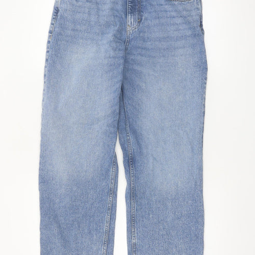 Marks and Spencer Women Blue Straight Leg Jeans Size 12 Regular
