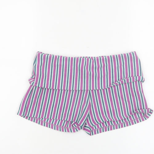 Pull & Bear Women’s Multicoloured Striped Jersey Hot Pants Shorts M