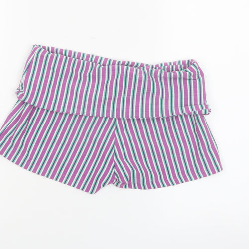 Pull & Bear Women’s Multicoloured Striped Jersey Hot Pants Shorts M