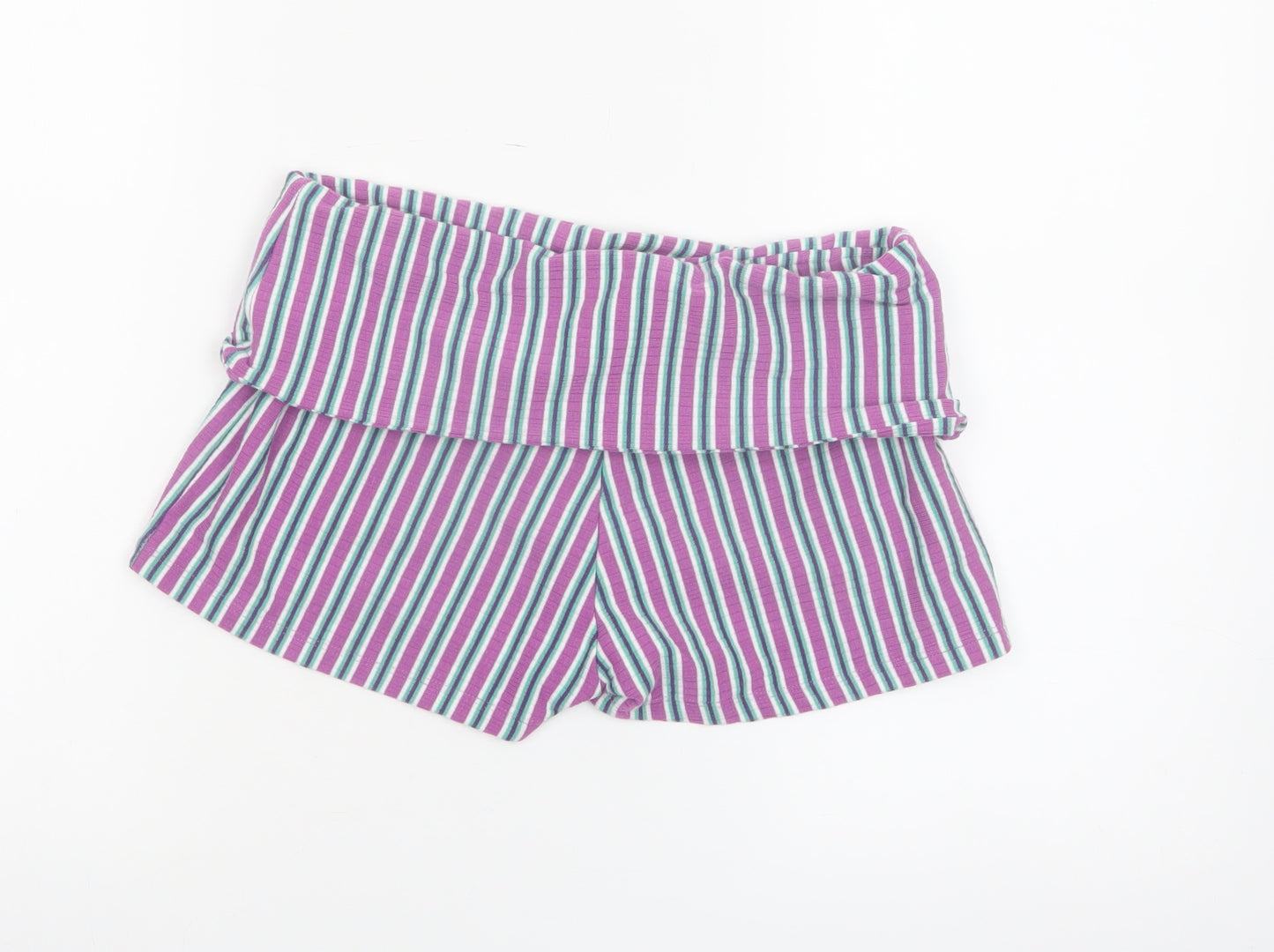 Pull & Bear Women’s Multicoloured Striped Jersey Hot Pants Shorts M