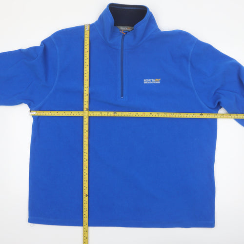 Regatta Mens Blue 1/4 Zip Fleece Sweatshirt 2XL Outdoor Pullover