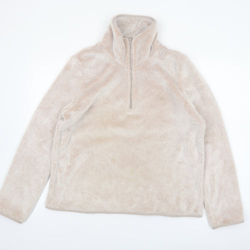 Equestrian Women’s Beige Fleece Pullover Sweatshirt Size 16/18