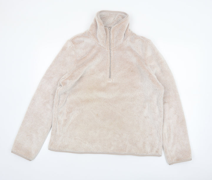 Equestrian Women’s Beige Fleece Pullover Sweatshirt Size 16/18