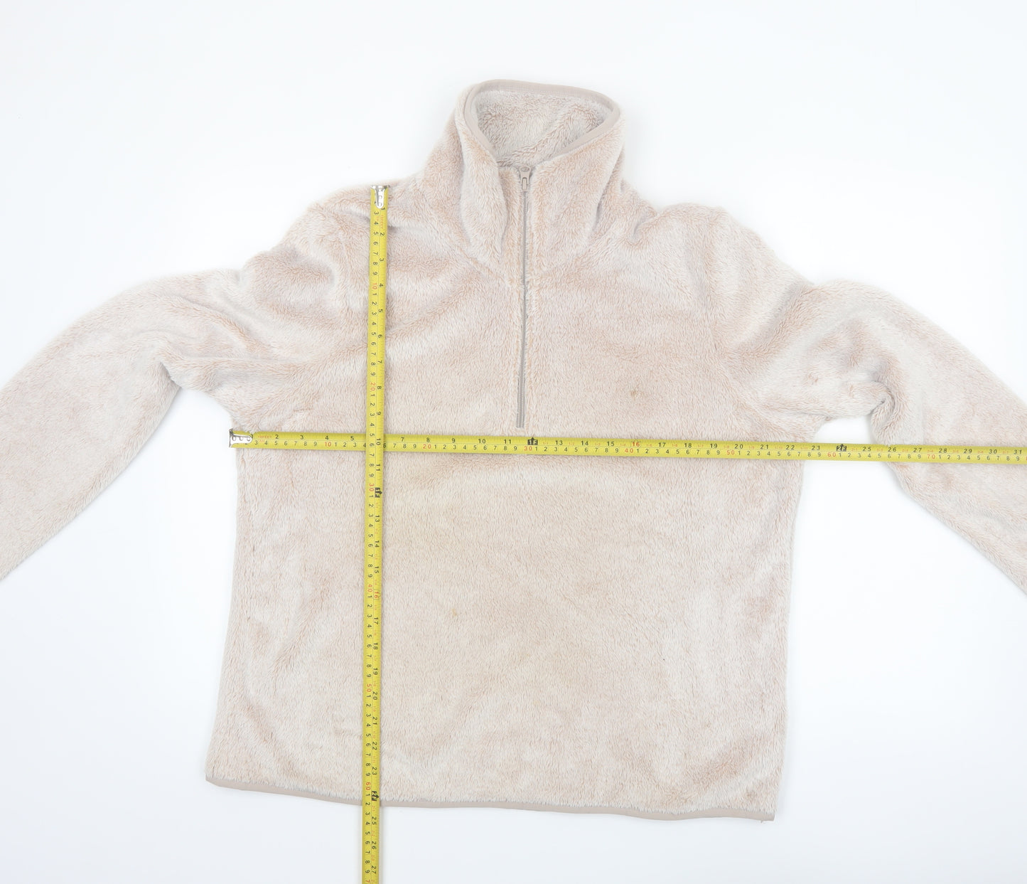 Equestrian Women’s Beige Fleece Pullover Sweatshirt Size 16/18