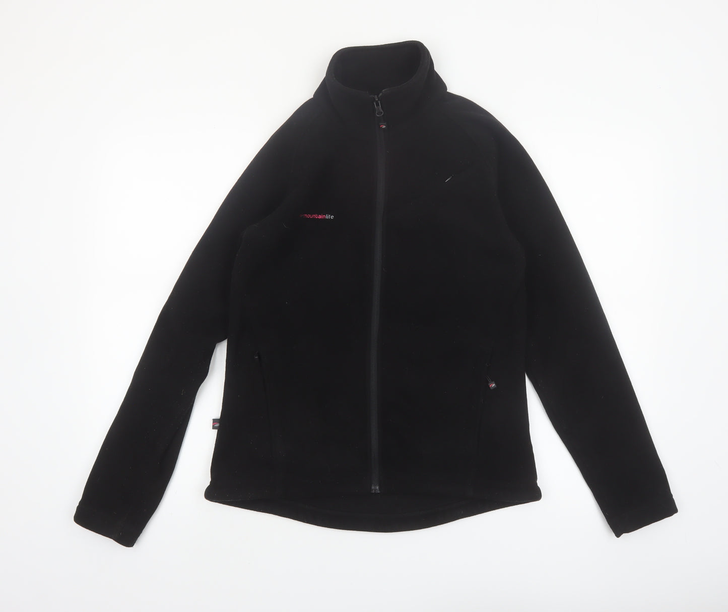 Mountain Life Women's Black Fleece Full Zip Jacket Size 8