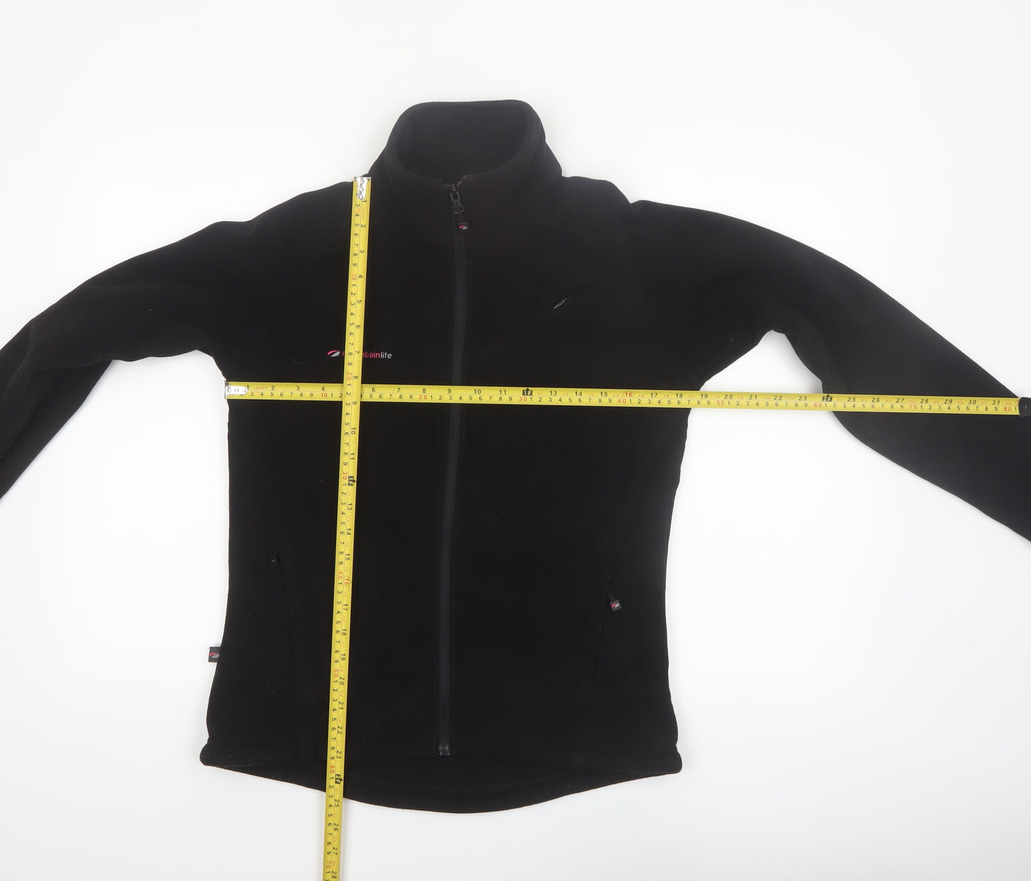 Mountain Life Women's Black Fleece Full Zip Jacket Size 8
