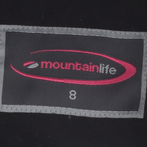 Mountain Life Women's Black Fleece Full Zip Jacket Size 8