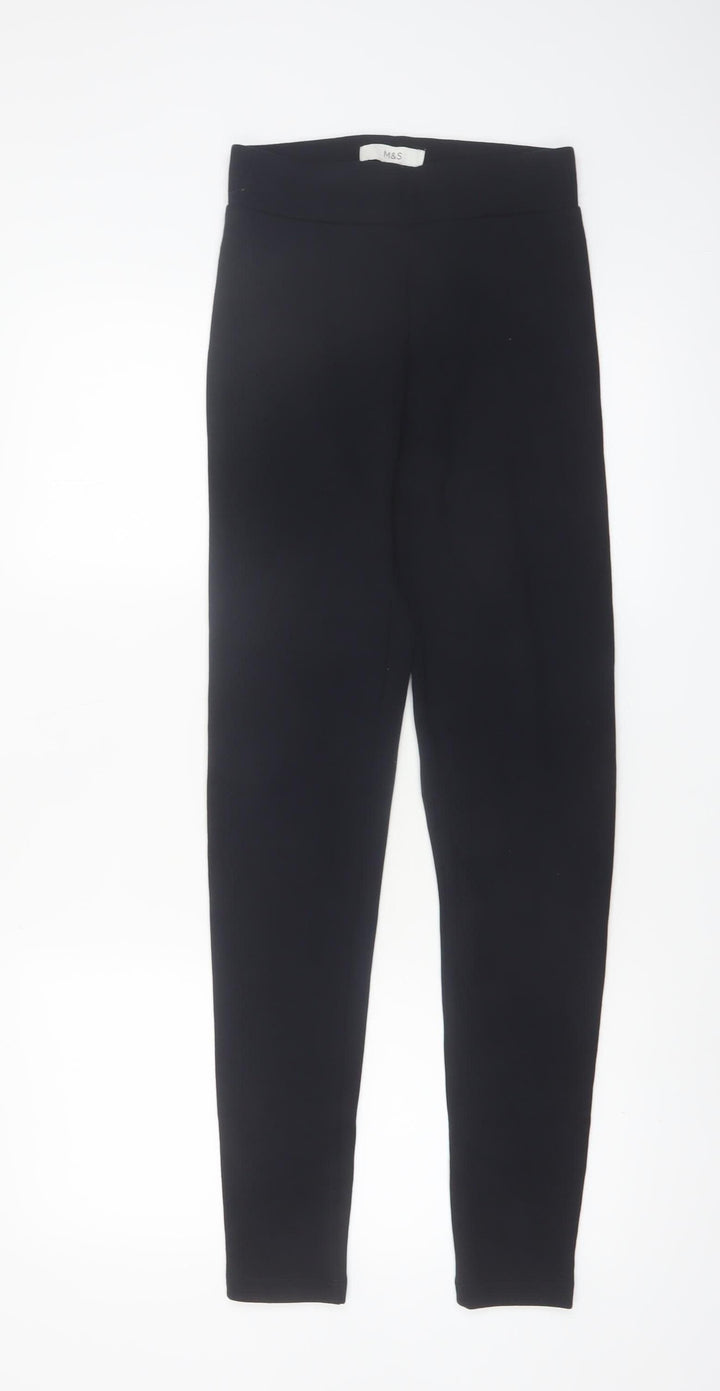 Marks and Spencer Women's Black Size 6 Long Stretch Leggings
