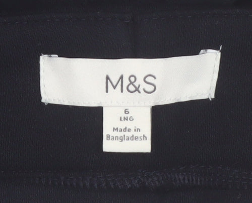 Marks and Spencer Women's Black Size 6 Long Stretch Leggings