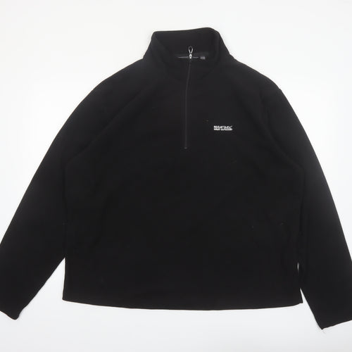 Regatta Men's Black 2XL Fleece 1/4 Zip Pullover Sweatshirt