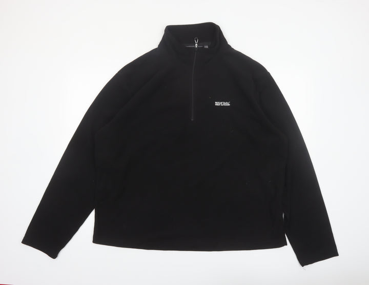 Regatta Men's Black 2XL Fleece 1/4 Zip Pullover Sweatshirt