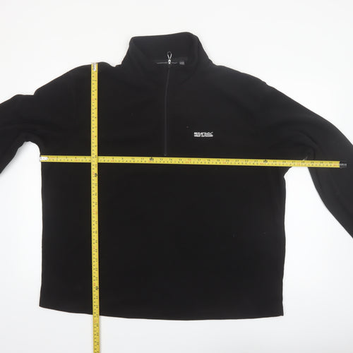 Regatta Men's Black 2XL Fleece 1/4 Zip Pullover Sweatshirt