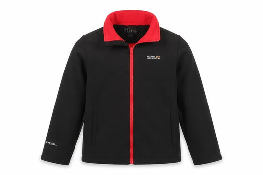 Regatta Boys Black Softshell Jacket 14 Years Full Zip Water Resistant