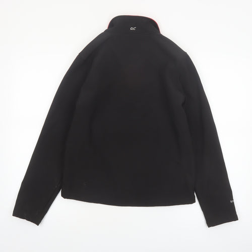 Regatta Boys Black Softshell Jacket 14 Years Full Zip Water Resistant