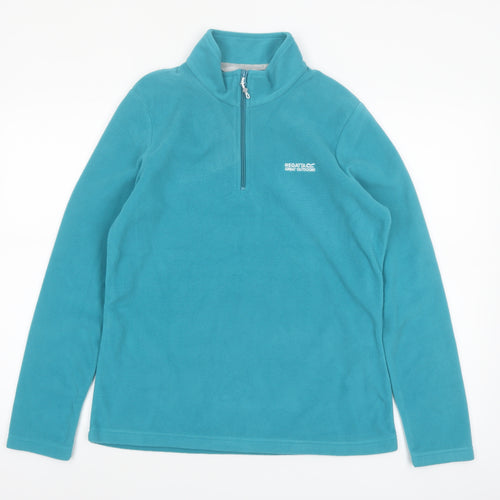 Regatta Great Outdoors Women's Blue 1/2 Zip Fleece Pullover UK 12