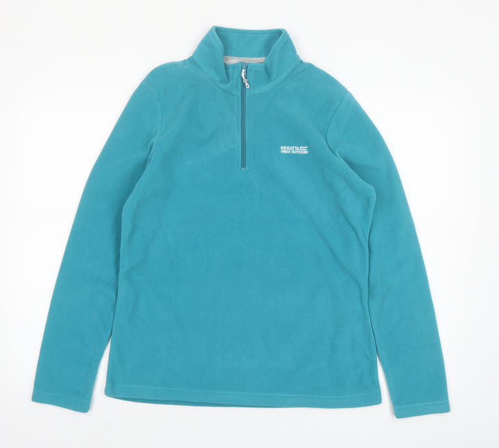 Regatta Great Outdoors Women's Blue 1/2 Zip Fleece Pullover UK 12