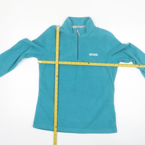 Regatta Great Outdoors Women's Blue 1/2 Zip Fleece Pullover UK 12