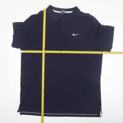 Nike Men's Blue 2XL Cotton Polo Shirt Short Sleeve Sports Top