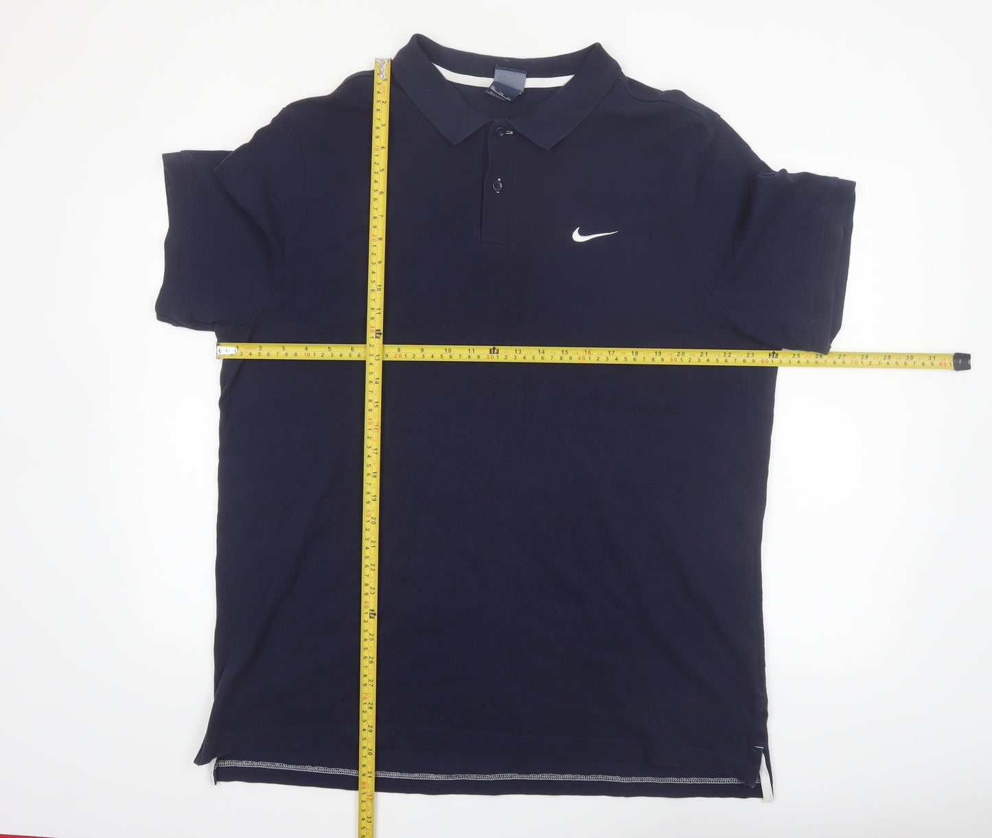 Nike Men's Blue 2XL Cotton Polo Shirt Short Sleeve Sports Top