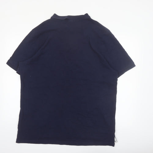Nike Men's Blue 2XL Cotton Polo Shirt Short Sleeve Sports Top