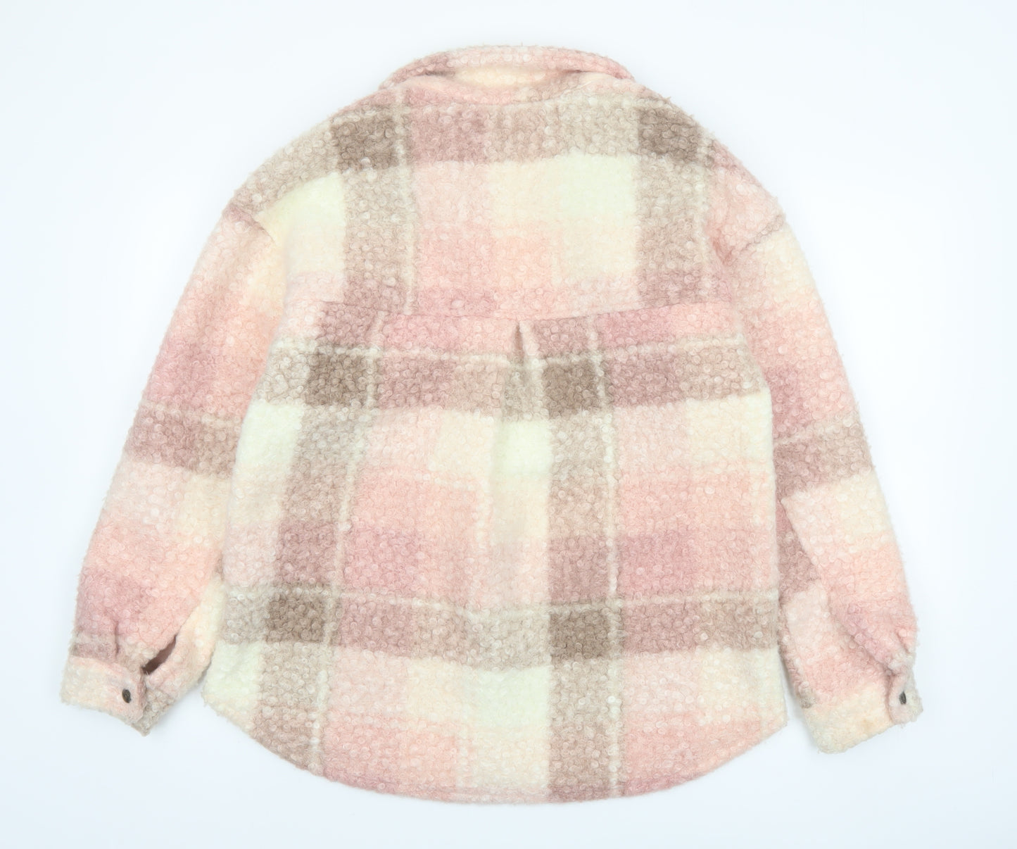 Next Women’s Multicoloured Checked Fleece Jacket Size 14