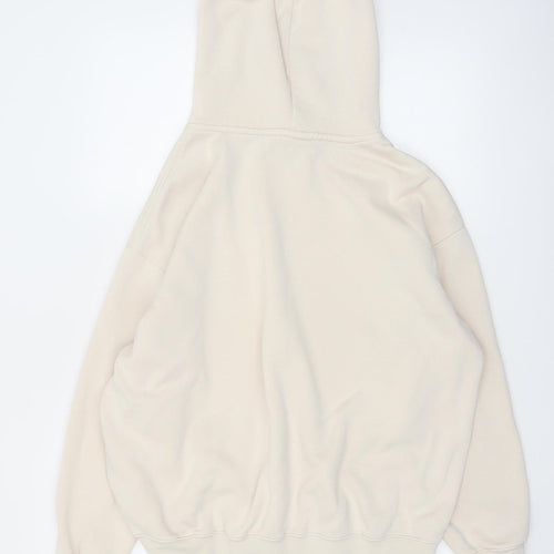Nike Men’s Beige Pullover Hoodie M Regular Fit Fleece Hooded Sweatshirt