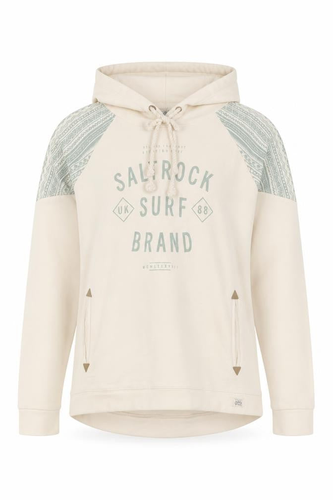 Saltrock Women Beige Hooded Pullover Hoodie Size 16 Cotton Blend