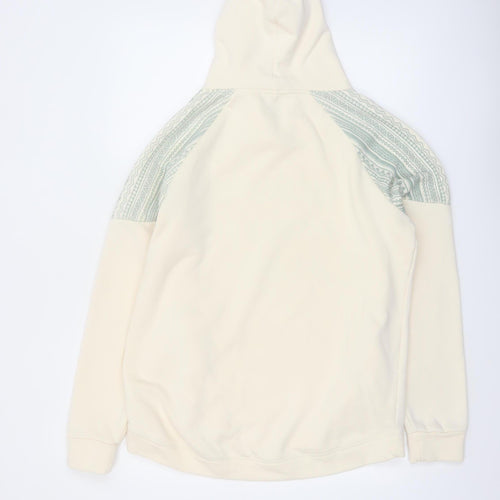 Saltrock Women Beige Hooded Pullover Hoodie Size 16 Cotton Blend