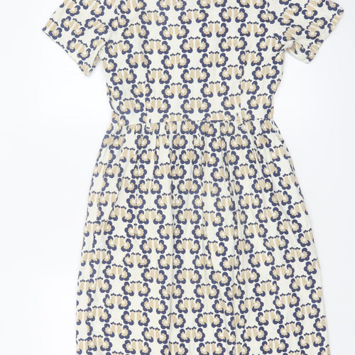 Orla Kiely People Tree Women's Multicoloured Size 10 Cotton Shirt Dress