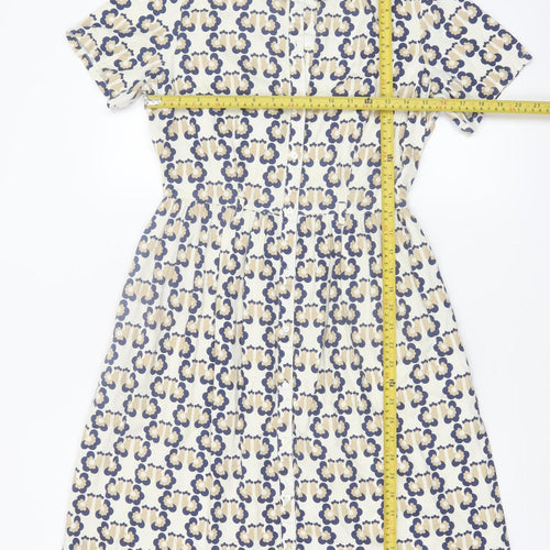 Orla Kiely People Tree Women's Multicoloured Size 10 Cotton Shirt Dress