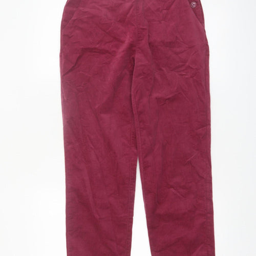 Seasalt Cornwall Women's Burgundy Cropped Trousers UK 8 Organic Cotton
