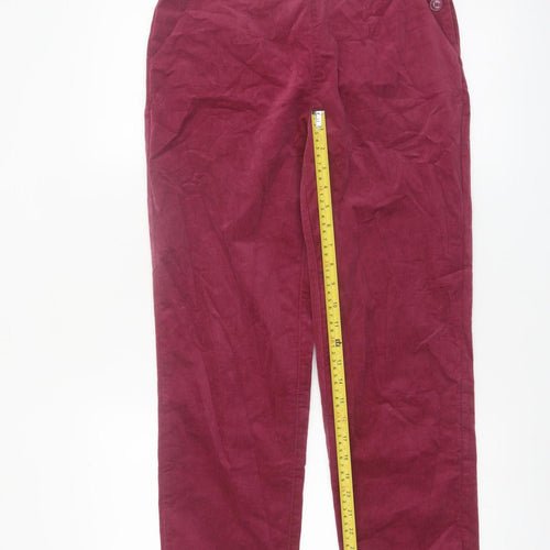 Seasalt Cornwall Women's Burgundy Cropped Trousers UK 8 Organic Cotton