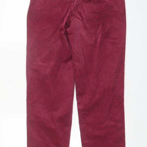Seasalt Cornwall Women's Burgundy Cropped Trousers UK 8 Organic Cotton