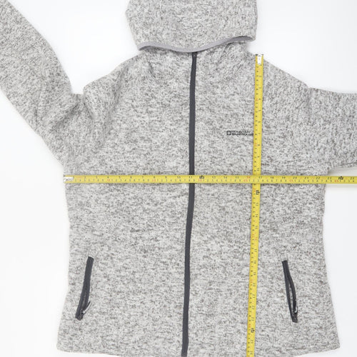 Mountain Warehouse Women Grey Full Zip Hoodie UK20 Polyester Warm Hooded Sweatshirt