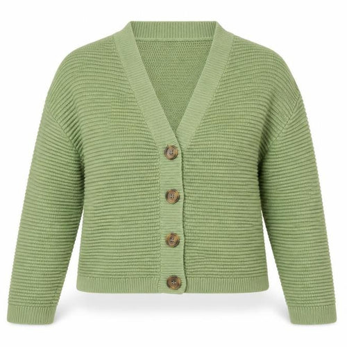 Damart Women's Green Acrylic V-Neck Button Cardigan Size 10/12