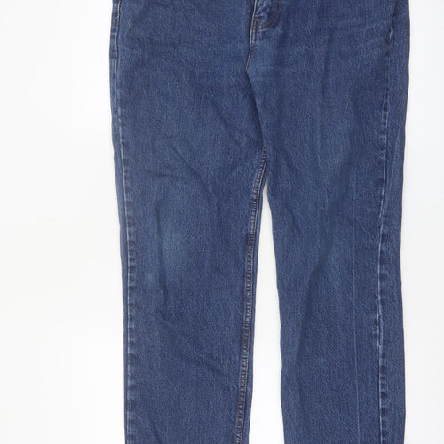 Euro Denim Women's Blue Straight Leg 36 Mid Rise Jeans