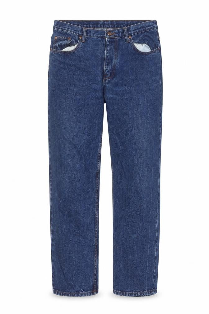 Euro Denim Women's Blue Straight Leg 36 Mid Rise Jeans