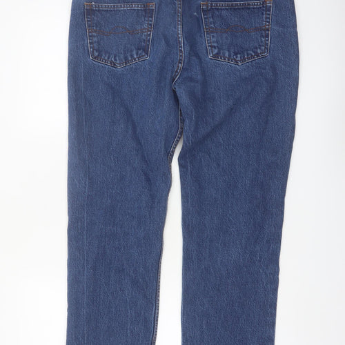 Euro Denim Women's Blue Straight Leg 36 Mid Rise Jeans