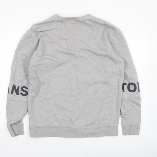 Tommy Jeans Men's Grey Logo Sweatshirt M Pullover Crew Neck