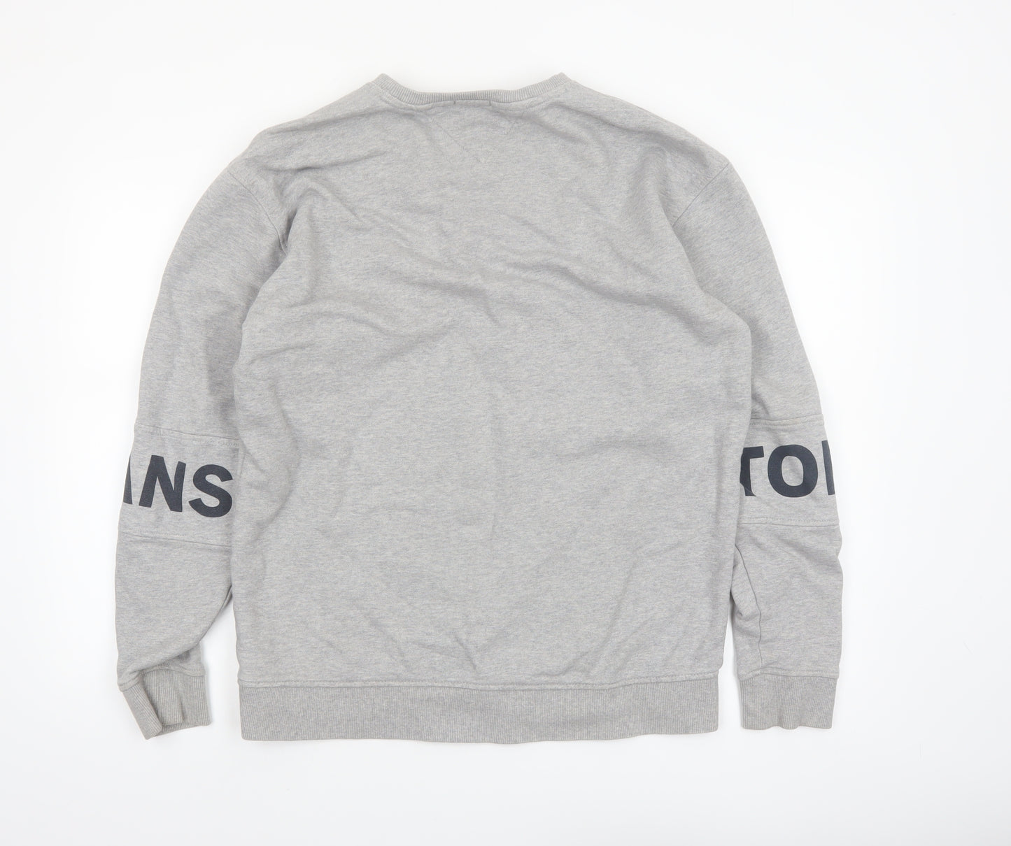 Tommy Jeans Men's Grey Logo Sweatshirt M Pullover Crew Neck