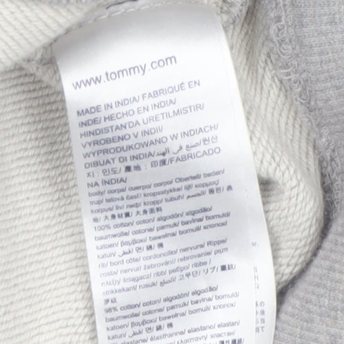 Tommy Jeans Men's Grey Logo Sweatshirt M Pullover Crew Neck