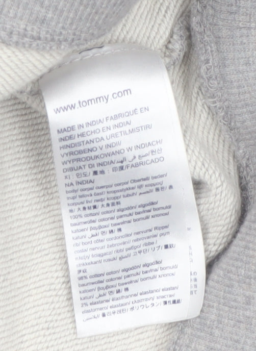 Tommy Jeans Men's Grey Logo Sweatshirt M Pullover Crew Neck