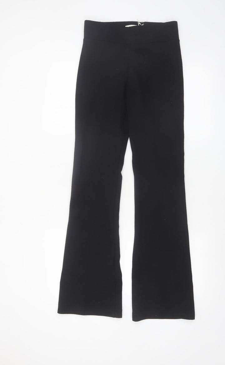 Marks and Spencer Women's Black Flared Trousers Size 6 Regular