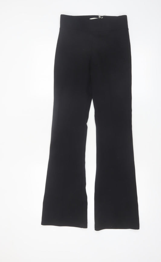 Marks and Spencer Women's Black Flared Trousers Size 6 Regular