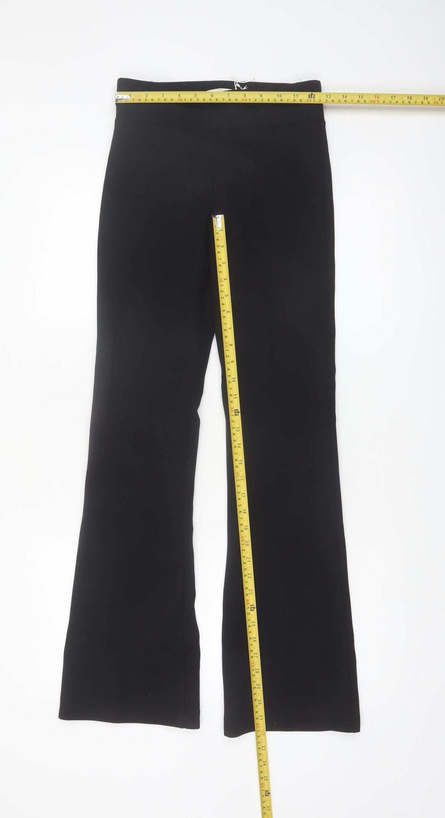 Marks and Spencer Women's Black Flared Trousers Size 6 Regular