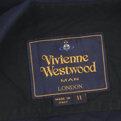 Vivienne Westwood Men Blue Cotton Long Sleeve Button-Up Shirt L