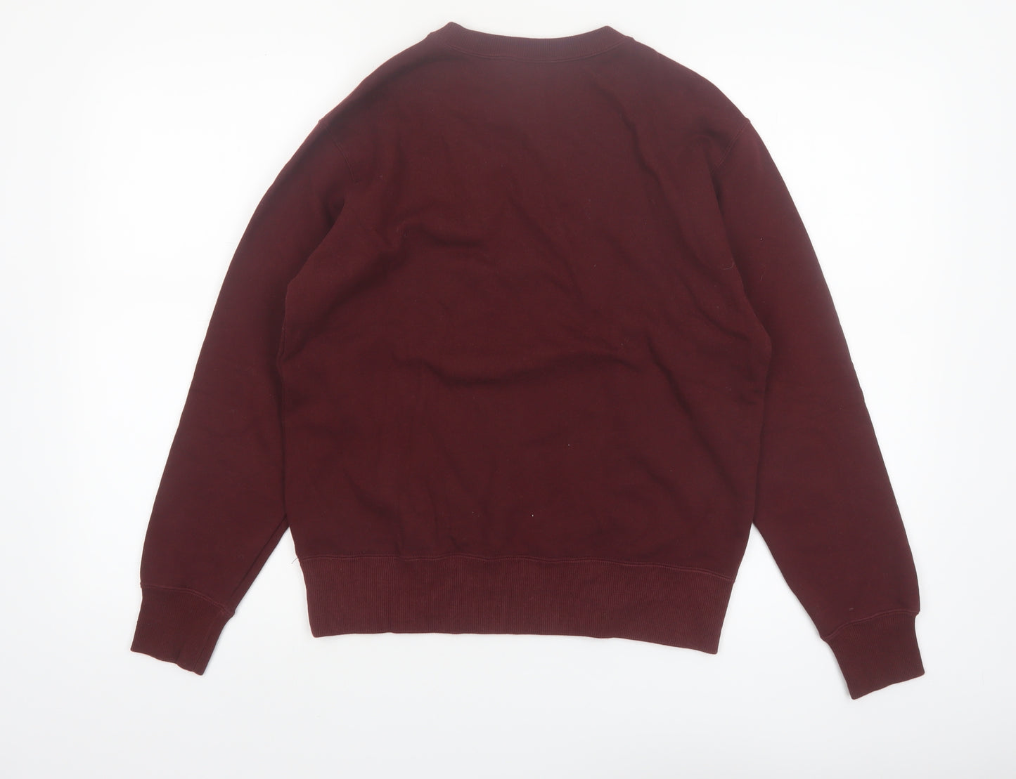 Champion Womens Burgundy Crew Neck Sweatshirt Medium Cotton Blend