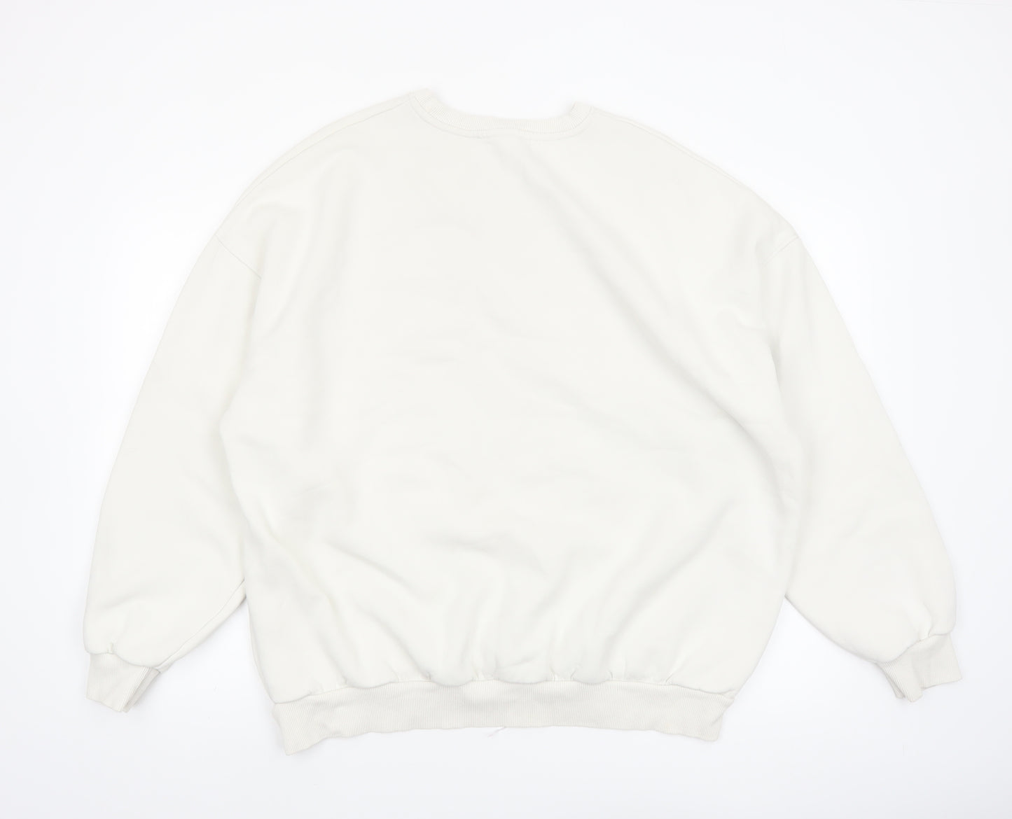Bershka Men's White Boston 1982 Graphic Sweatshirt Size M